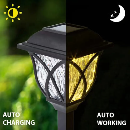 Solar Lawn Lights Set for Outdoor Garden - Warm light-2pcs