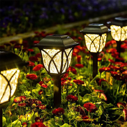 Solar Lawn Lights Set for Outdoor Garden - Warm light-2pcs