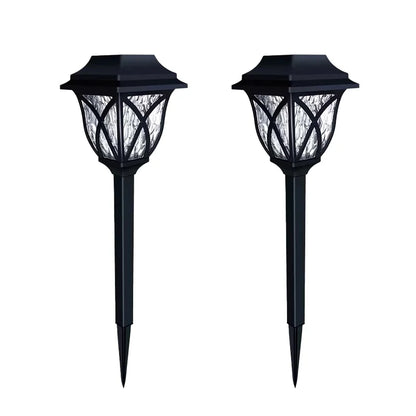 Solar Lawn Lights Set for Outdoor Garden - Warm light-2pcs