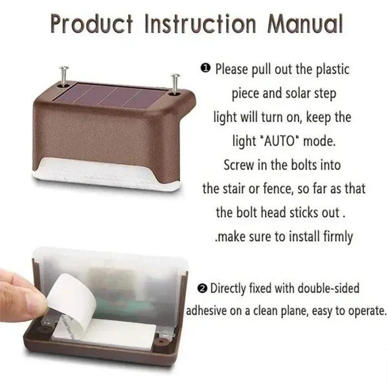 Solar LED Outdoor Stair Lights Set