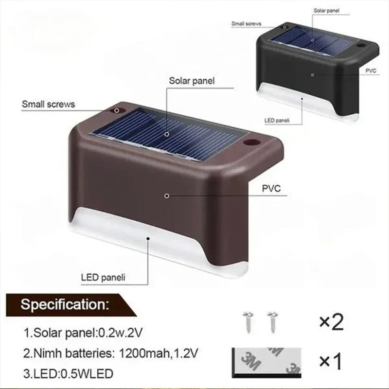 Solar LED Outdoor Stair Lights Set