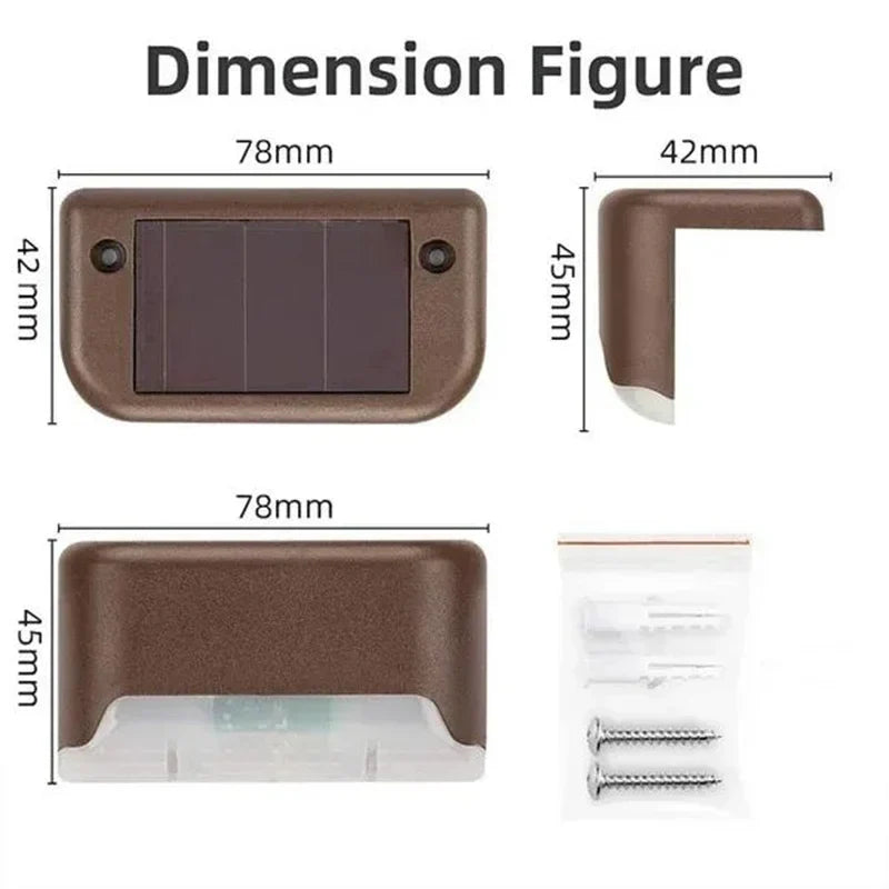 Solar LED Outdoor Stair Lights Set