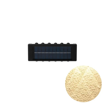 Solar LED Outdoor Wall Lights for Garden & Patio - 12LED warm / CHINA