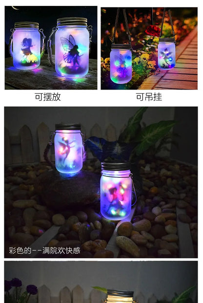 Solar Mason Jar Fairy Lights for Garden Decoration