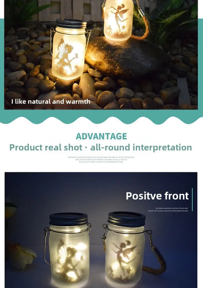 Solar Mason Jar Fairy Lights for Garden Decoration