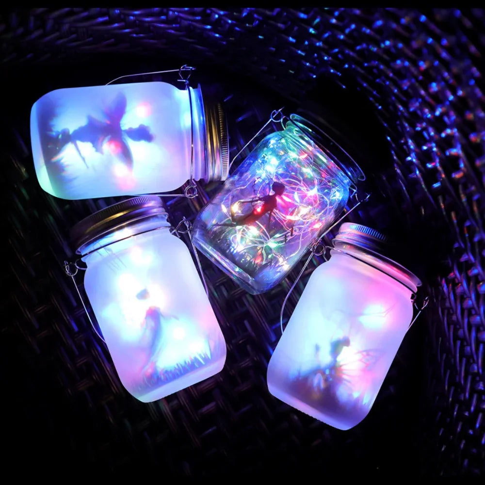 Solar Mason Jar Fairy Lights for Garden Decoration