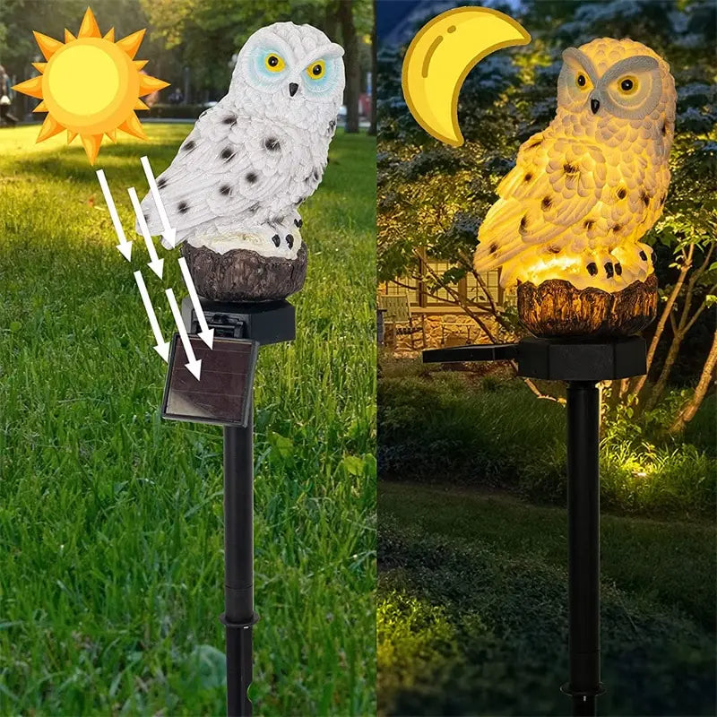 Solar Owl Garden Light - Decorative Waterproof LED