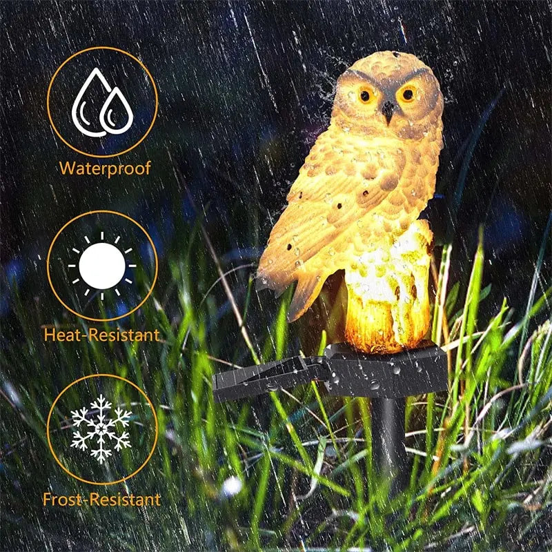 Solar Owl Garden Light - Decorative Waterproof LED