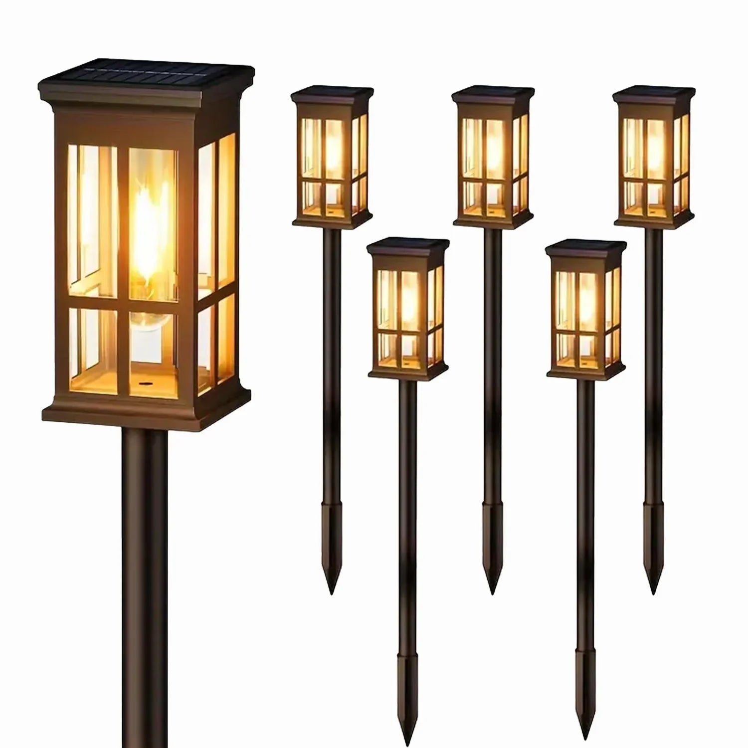 Solar Pathway Lights - Bright Outdoor Lights - 6Pack / United States