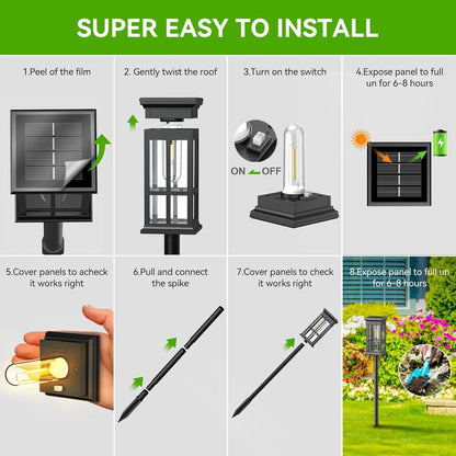Solar Pathway Lights - Bright Outdoor Lights