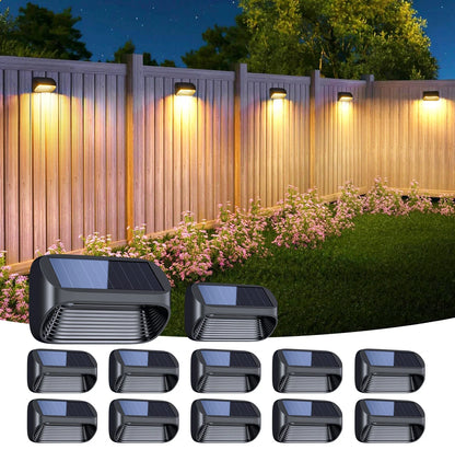 Solar-Powered Fence Lights for Yard Deck Patio - 3modes / United States / 12Pack
