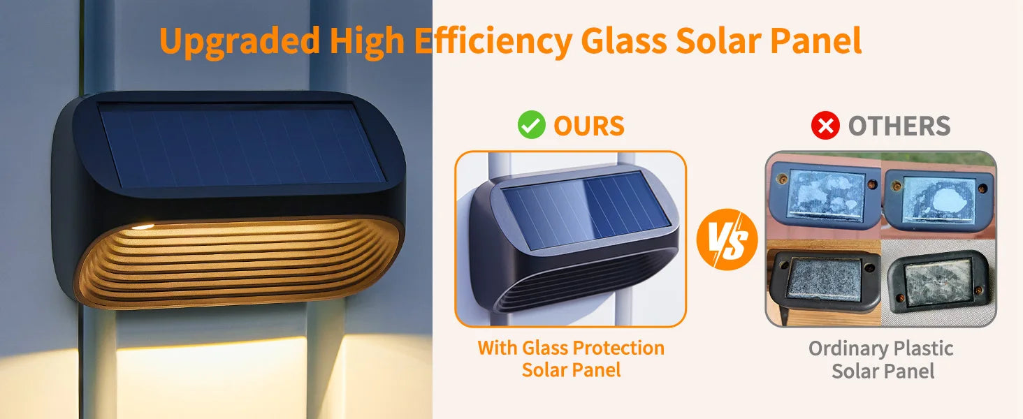 Solar-Powered Fence Lights for Yard Deck Patio