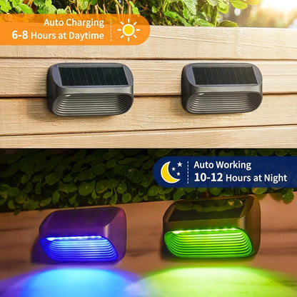 Solar-Powered Fence Lights for Yard Deck Patio