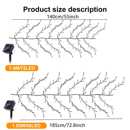 Solar Willow Vine Light: Outdoor Decoration Waterproof Fairy Light