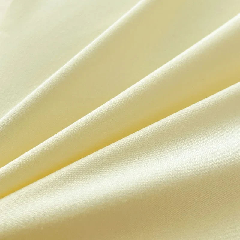 Solid Color Brush Fabric Bedding Set - 4 Pieces