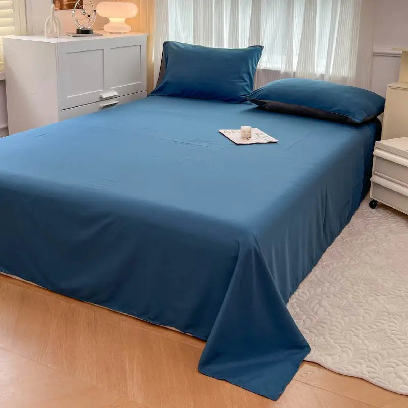 Solid Color Brush Fabric Bedding Set - 4 Pieces