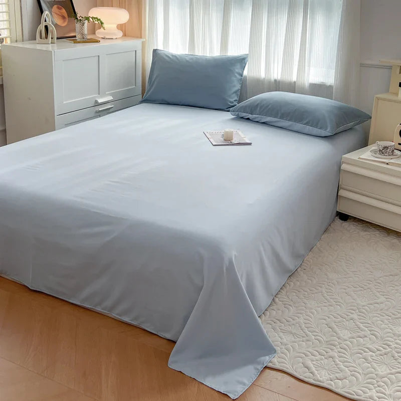 Solid Color Brush Fabric Bedding Set - 4 Pieces