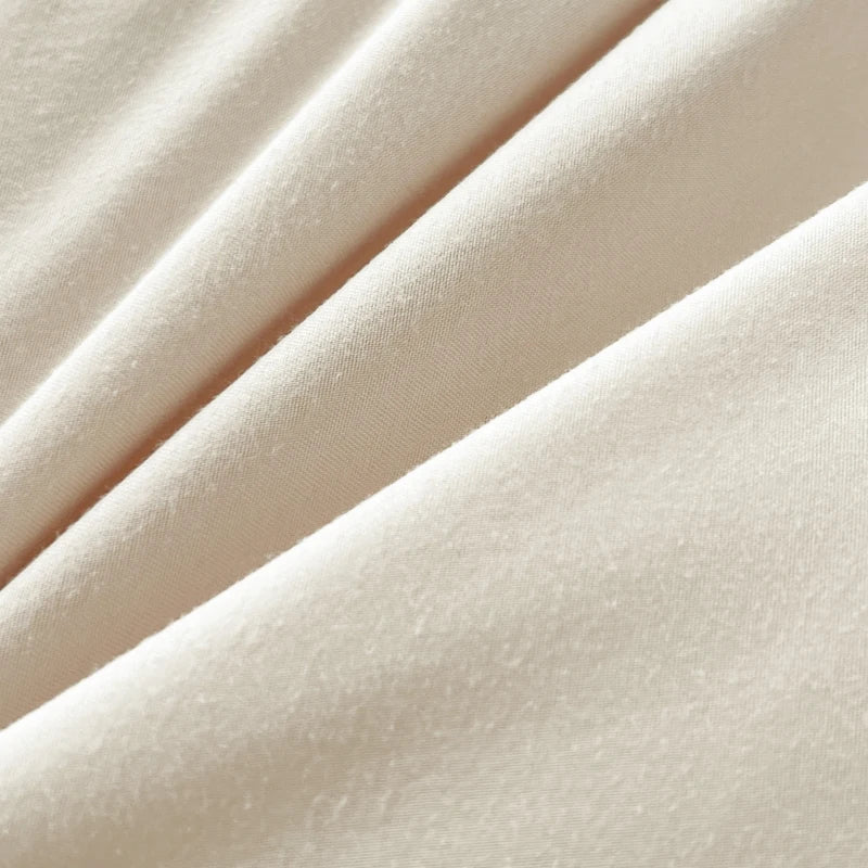 Solid Color Brush Fabric Bedding Set - 4 Pieces