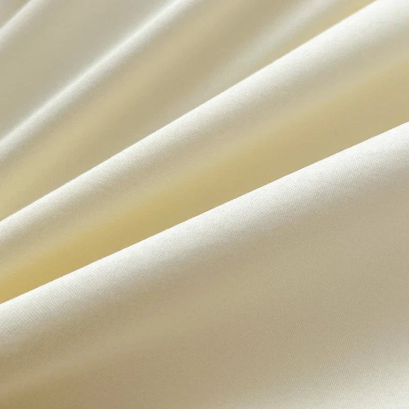 Solid Color Brush Fabric Bedding Set - 4 Pieces