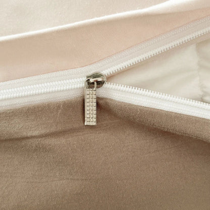 Solid Color Brush Fabric Bedding Set - 4 Pieces