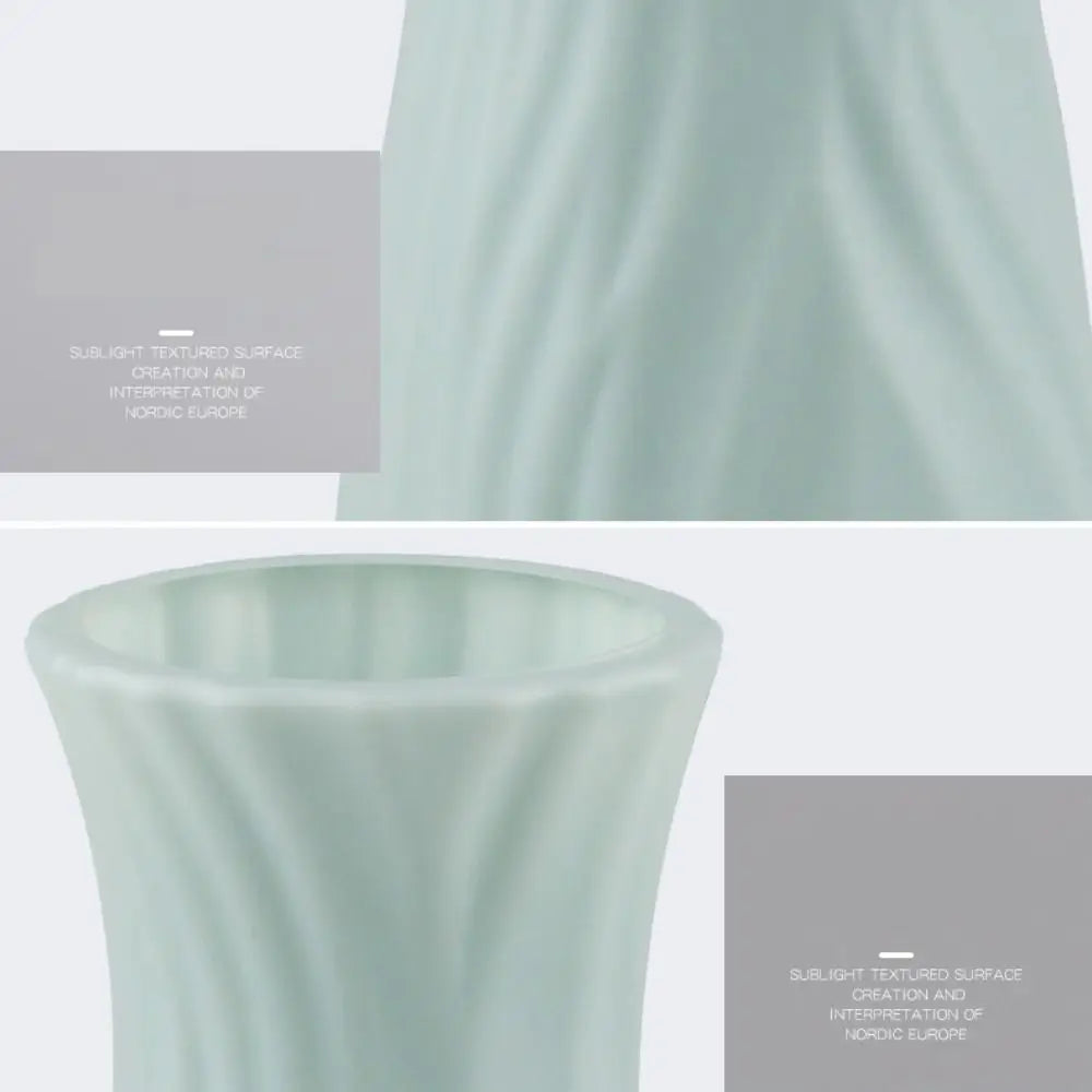 Solid Color Plastic Flower Vase for Home Decor