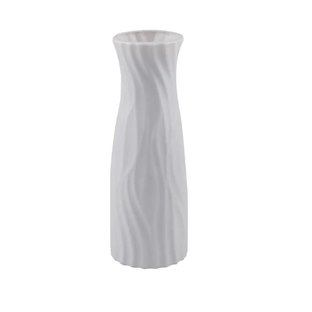 Solid Color Plastic Flower Vase for Home Decor