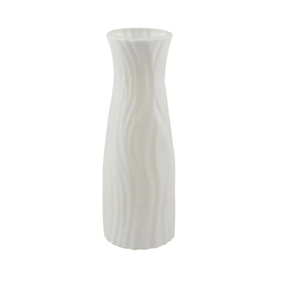 Solid Color Plastic Flower Vase for Home Decor