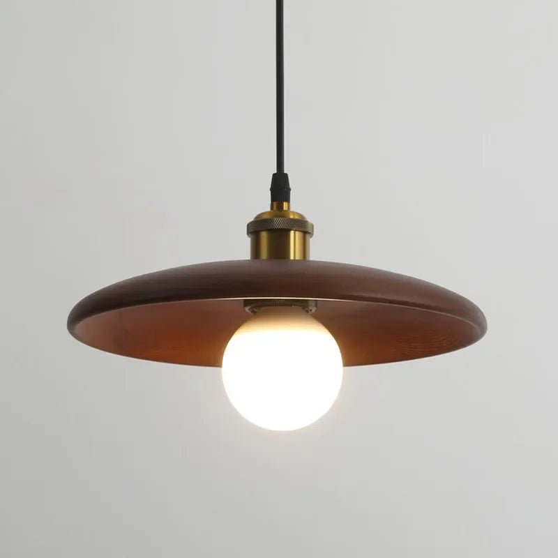 Solid Wood Pendant Light With Three-Color Dimming - Decorbites