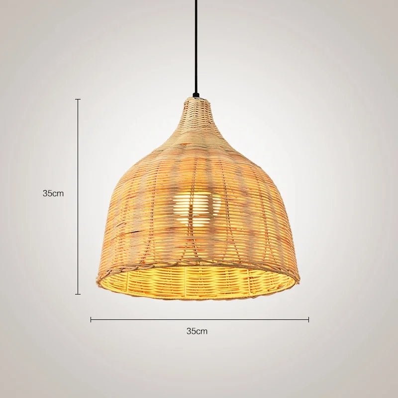 Southeast Asia Bamboo Rattan Woven Pendant Light - Decorbites