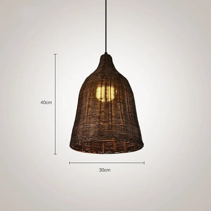 Southeast Asia Bamboo Rattan Woven Pendant Light - Decorbites