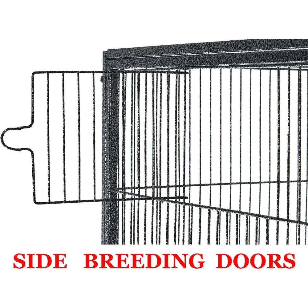 Spacious Double Bird Cage with Breeding Dividers - None / United States