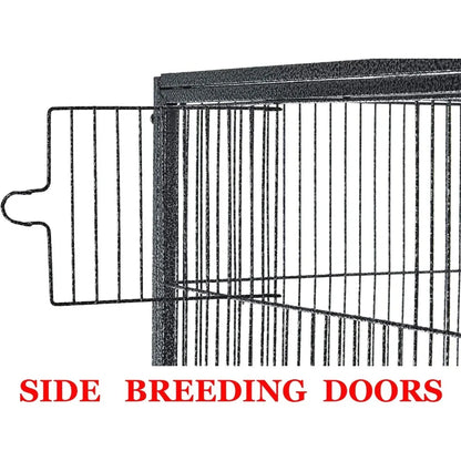 Spacious Double Bird Cage with Breeding Dividers - None / United States
