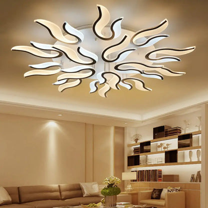 DecorBites™ DecorBites™ Spark Living Room LED Semi Flush Light - Acrylic Nordic Style Ceiling Flush Mount - White
