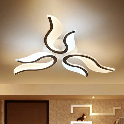 DecorBites™ DecorBites™ Spark Living Room LED Semi Flush Light - Acrylic Nordic Style Ceiling Flush Mount - White