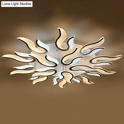 DecorBites™ DecorBites™ Spark Living Room LED Semi Flush Light - Acrylic Nordic Style Ceiling Flush Mount - White