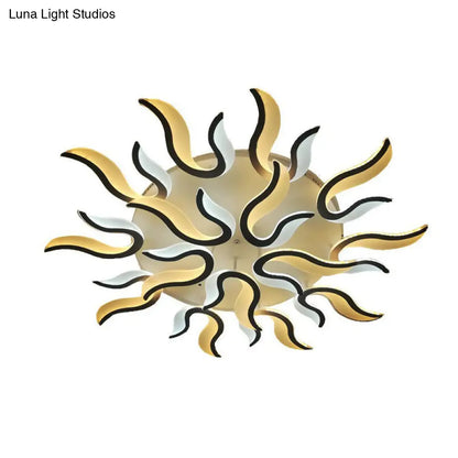 DecorBites™ DecorBites™ Spark Living Room LED Semi Flush Light - Acrylic Nordic Style Ceiling Flush Mount - White