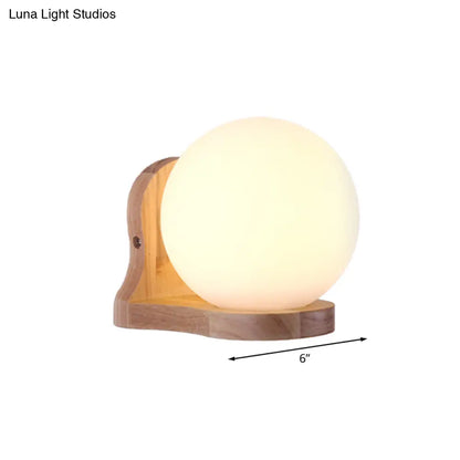DecorBites™ DecorBites™ Sphere Sconce Lighting: Elegant Balcony Study Room Milk Glass Wall Lamp