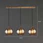 Spherical Multi-Glass Ceiling Lamp with 3 Lights for Modern Dining Room Suspension