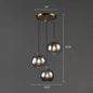 Spherical Multi-Glass Ceiling Lamp with 3 Lights for Modern Dining Room Suspension