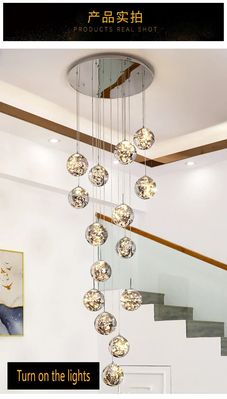 Spiral Crystal Ball Chandelier Light - Free Shipping - Chandelier