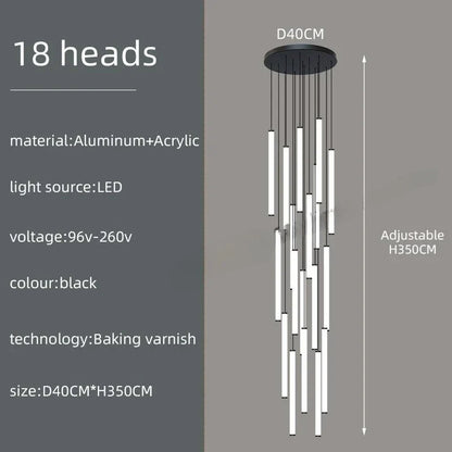 Spiral LED Ceiling Chandelier for Home Decor - Chandelier