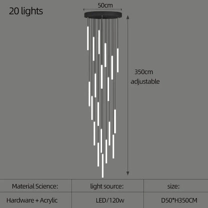 Spiral LED Chandelier for Modern Home - Chandelier