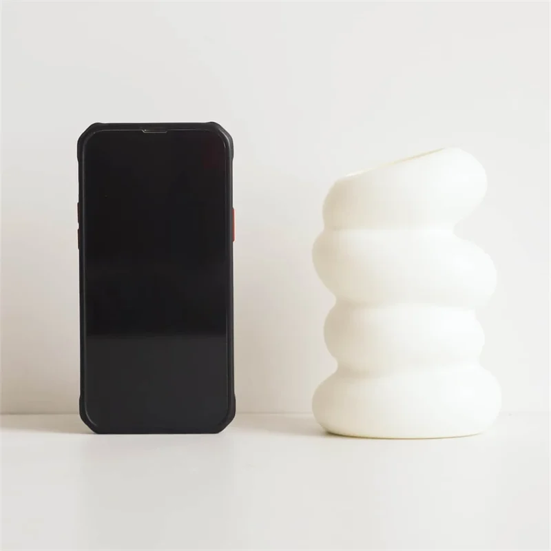 Spiral White Vase for Home Decor - White-1 - Vase