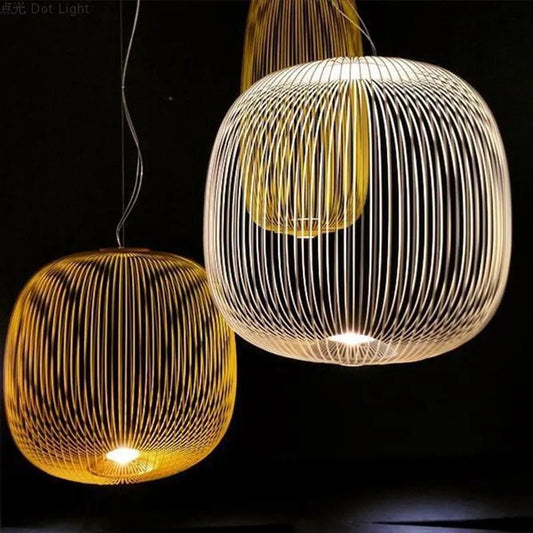 Spokes Birdcage Pendant Light in Polished Chrome - Decorbites