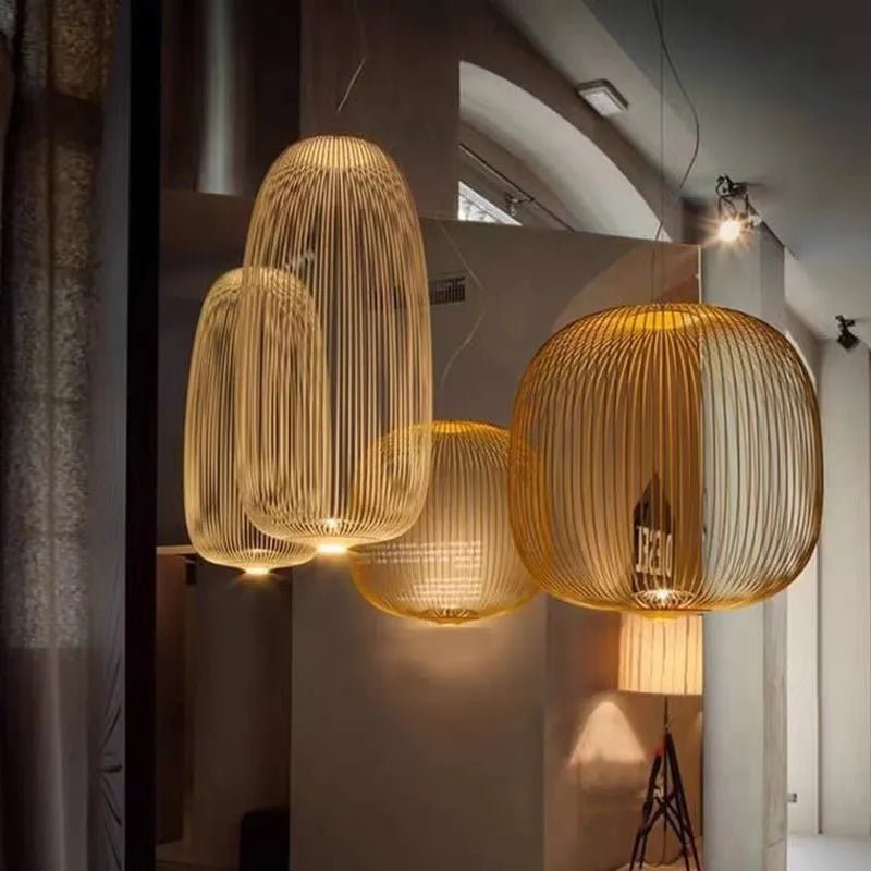 Spokes Birdcage Pendant Light in Polished Chrome - Decorbites