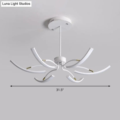 Lámpara de araña Sputnik - Acrílico, 6/10 luces, luz colgante blanca en blanco cálido