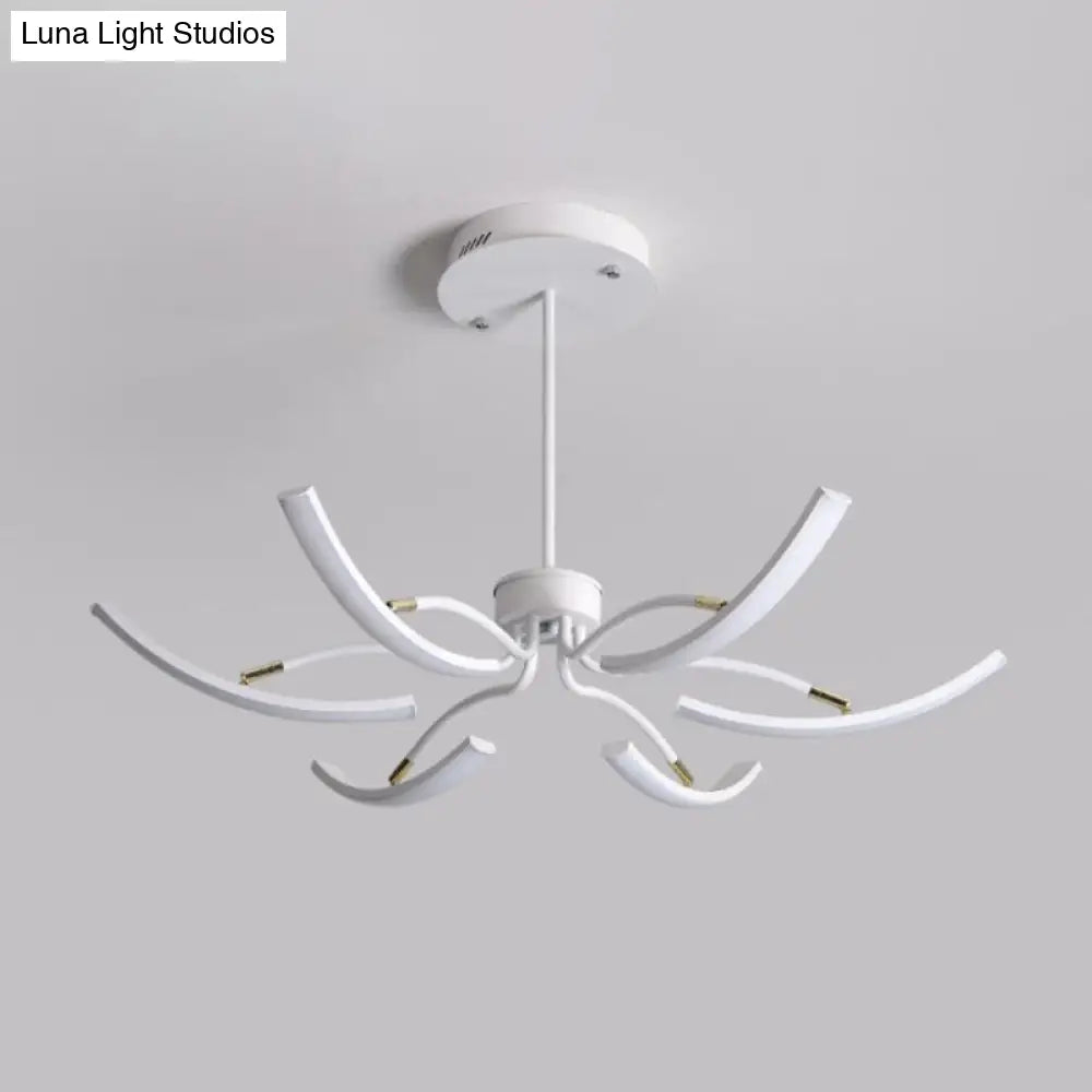 Lámpara de araña Sputnik - Acrílico, 6/10 luces, luz colgante blanca en blanco cálido