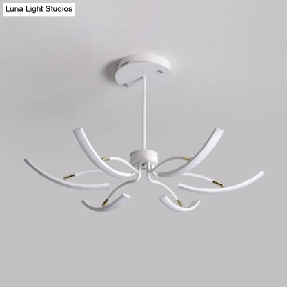 Lámpara de araña Sputnik - Acrílico, 6/10 luces, luz colgante blanca en blanco cálido