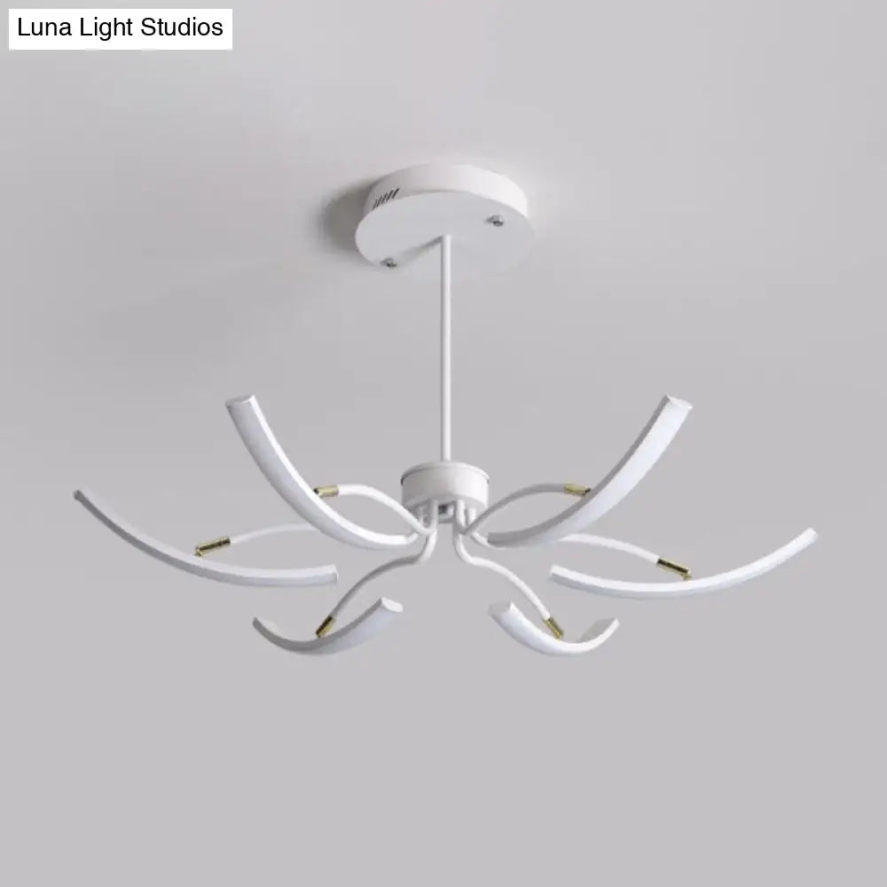 Lámpara de araña Sputnik - Acrílico, 6/10 luces, luz colgante blanca en blanco cálido