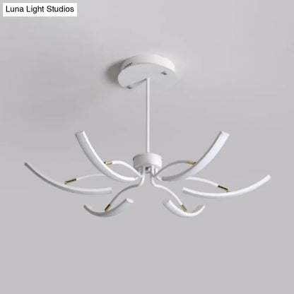 Lámpara de araña Sputnik - Acrílico, 6/10 luces, luz colgante blanca en blanco cálido